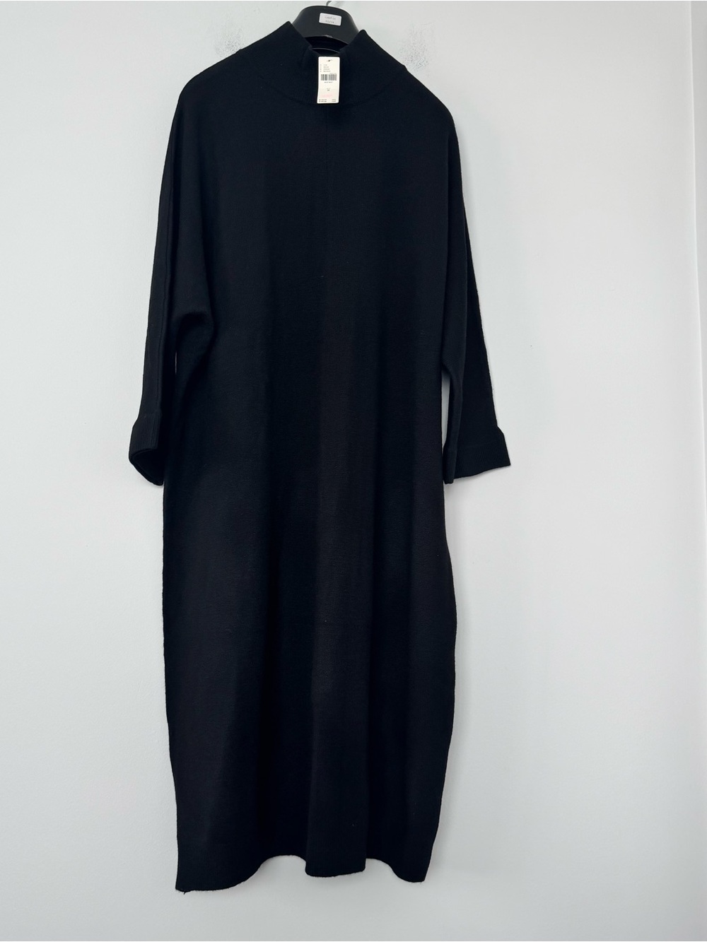 Saturday Sunday Anthropologie Sweater Dress Black Funeral Church Oversize M $140